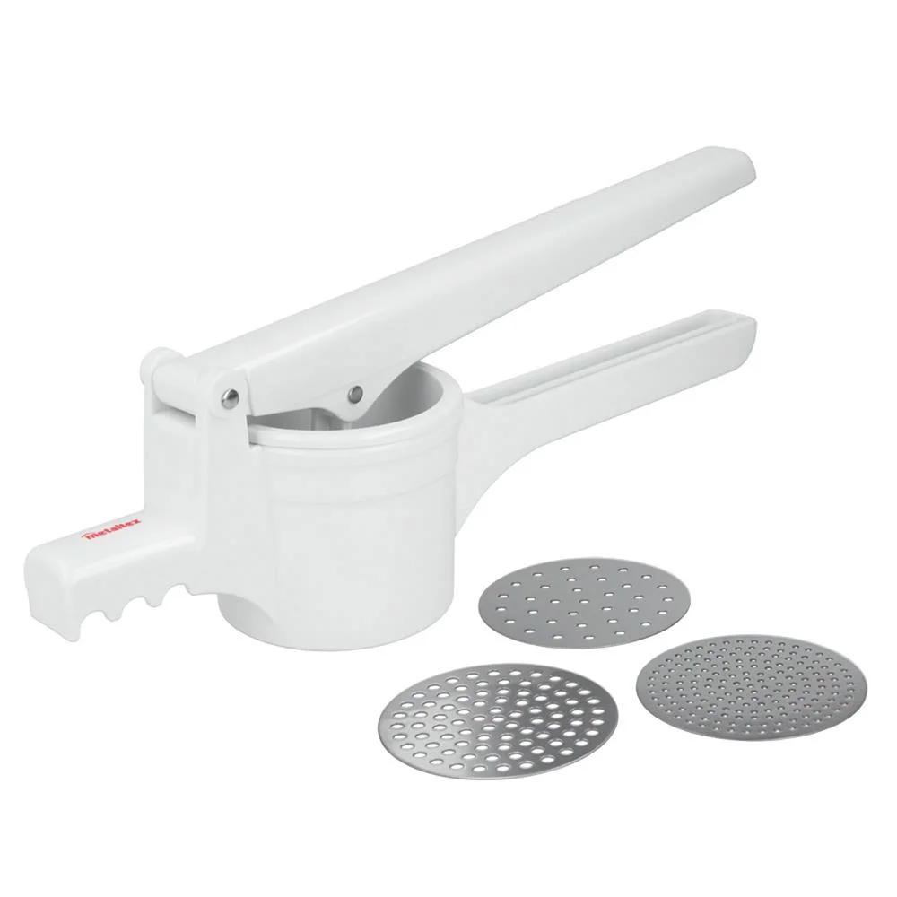 Esmagador de Batatas 3 Discos Inox 36cm Metaltex