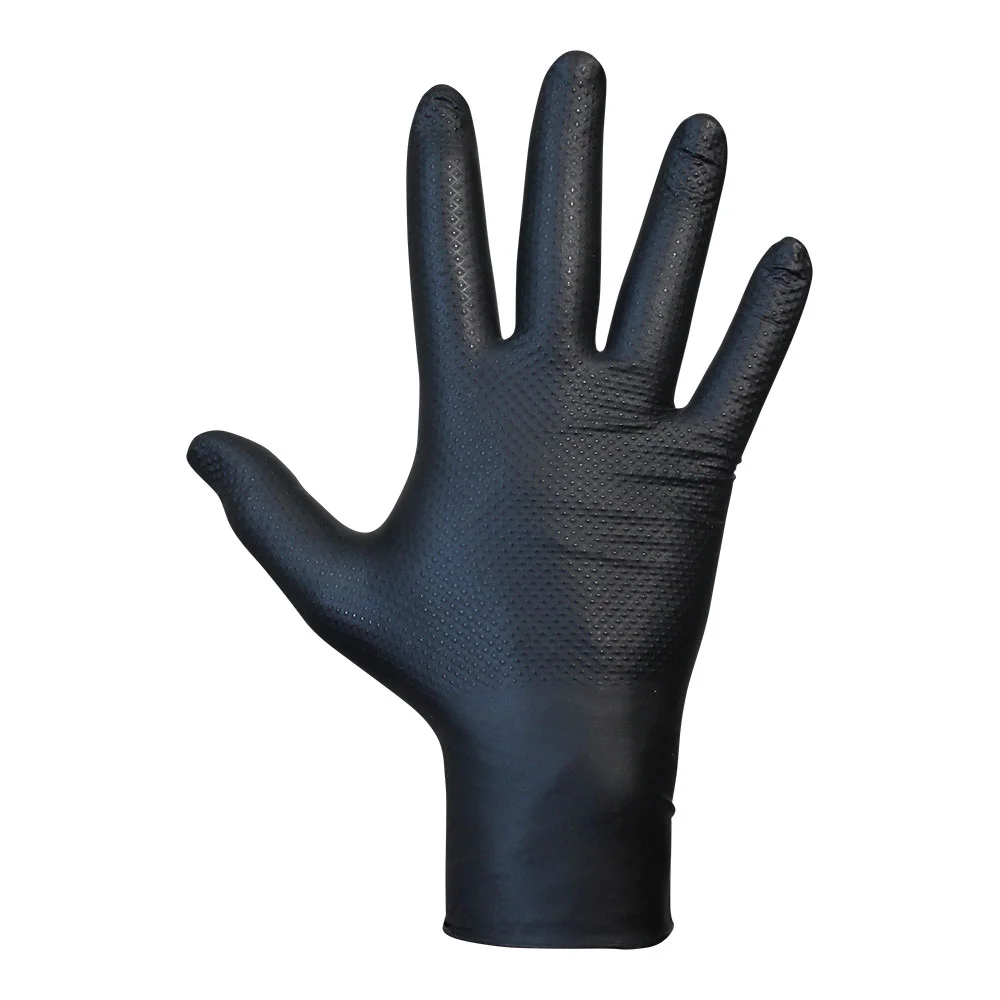 Luva Agility Grip Nbr S/Pó Preto T9.Caixa 50 Unid.