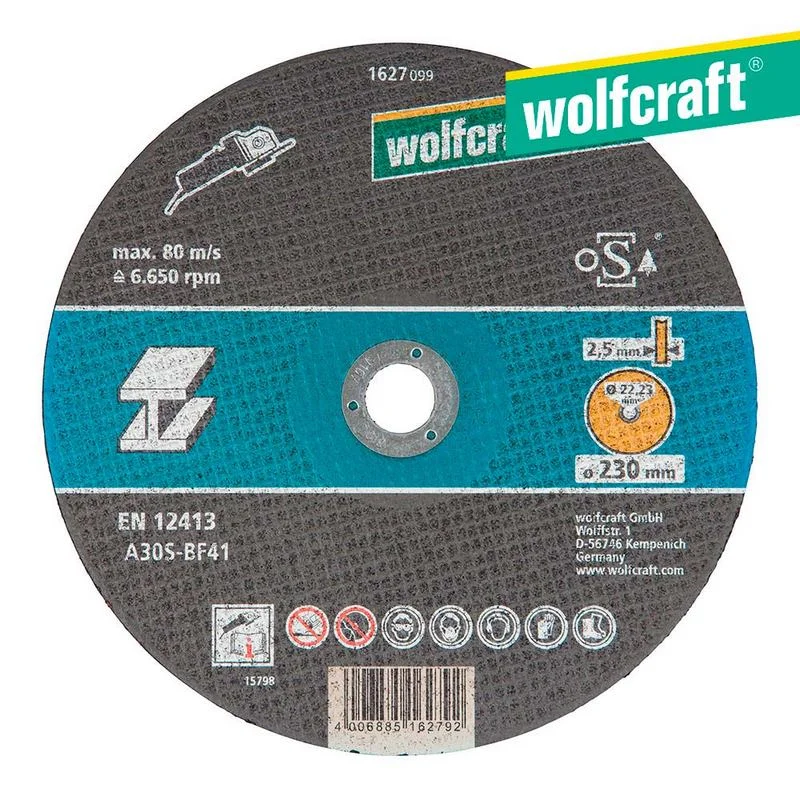 Disco de Corte para Metal  230 X 2,5 X 22,23mm. W