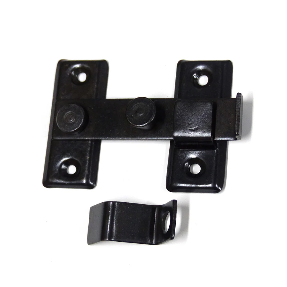 Tranqueta Aldrava Reversivel 8cm Zincado Preto