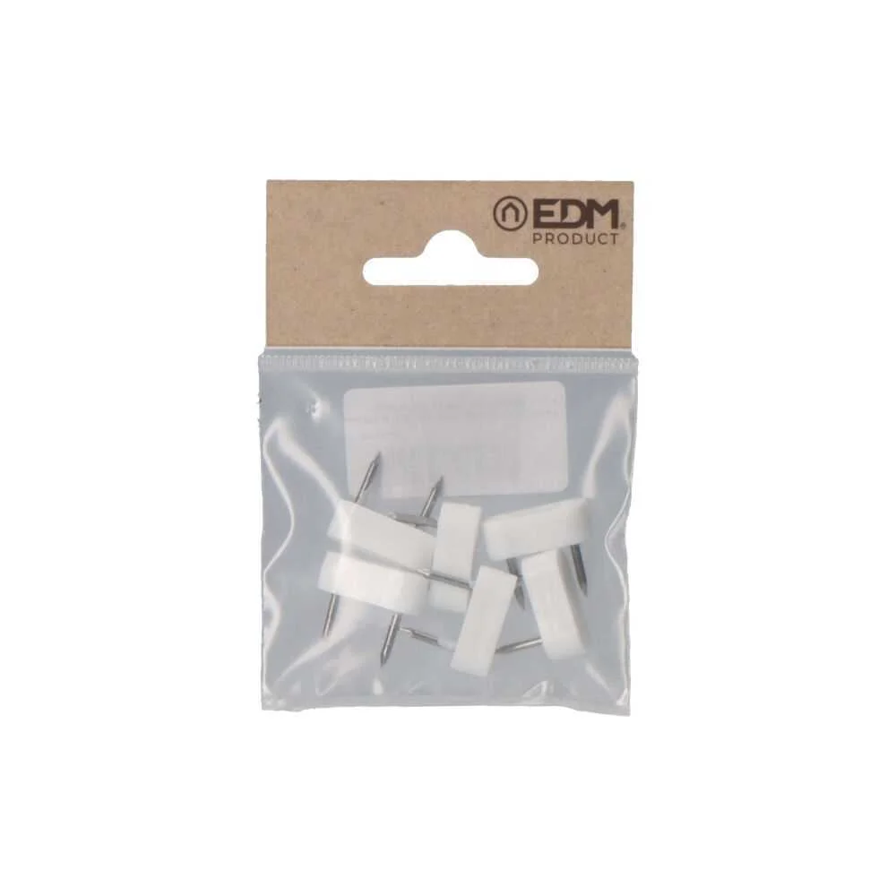 Pack 6un Limitador Armário 2 Pontas 7x18 Branco