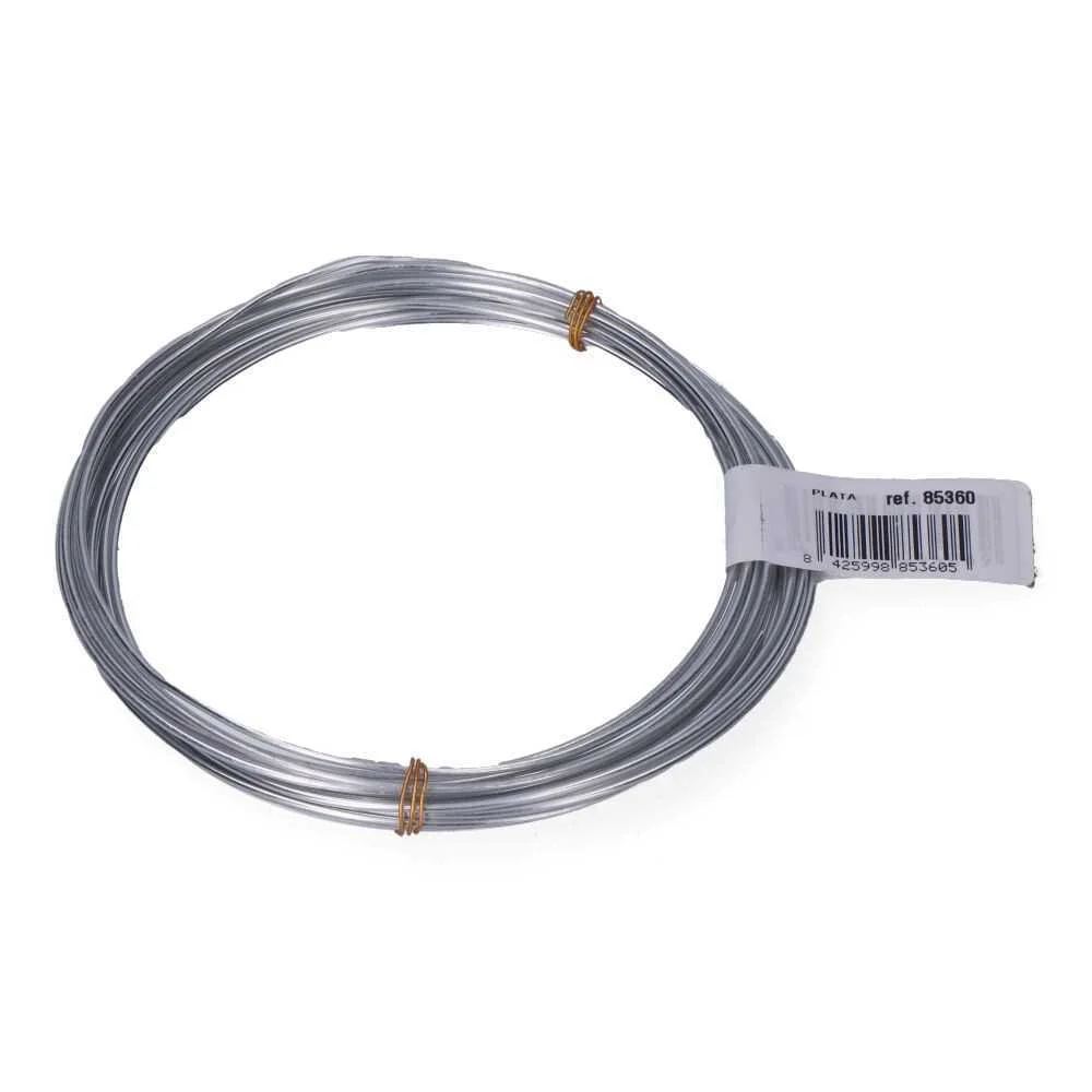 Pack 1un Rolo de Arame de Alumínio 1,5mm 5m Prata