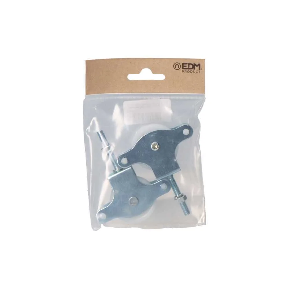 Pack 2un Poleia Nylon 40mm Parafuso