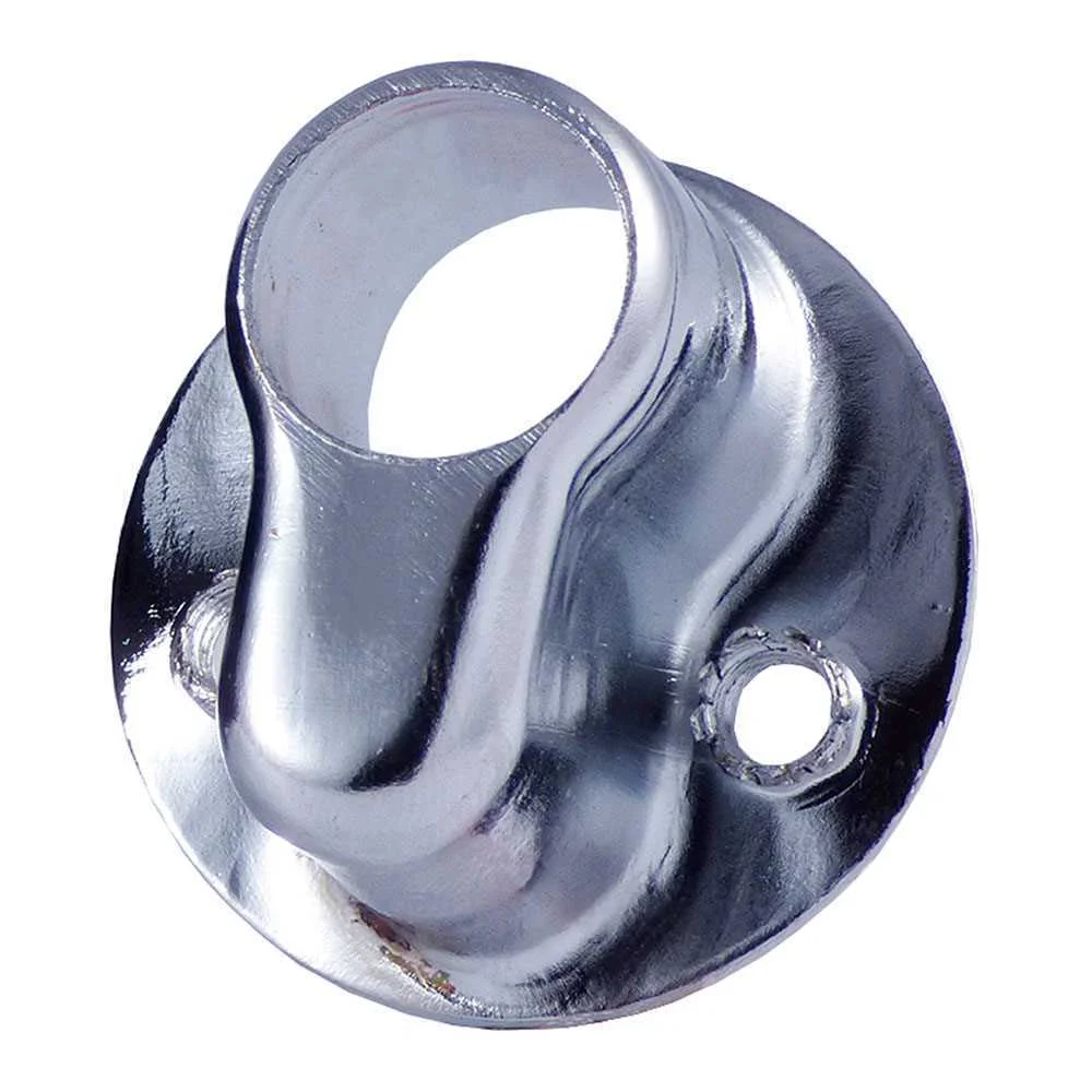 Escudo Ez Roscado. Acabamento Cromado. 42x26mm. .