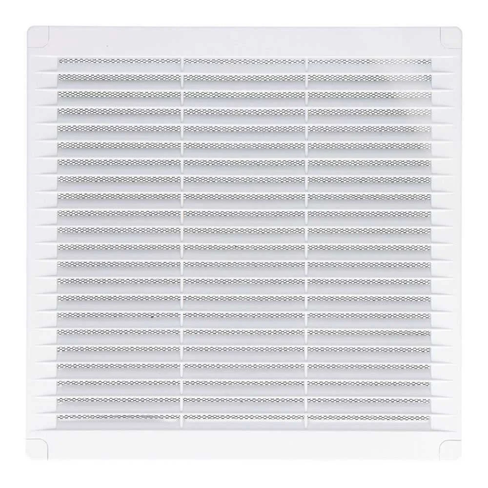 Grelha de Ventilação Quadrada com Plugas e Rede M.