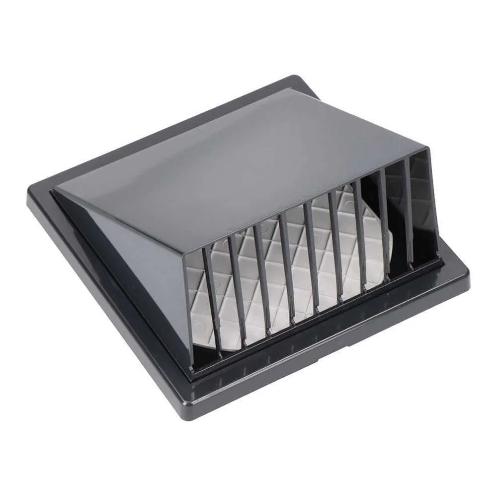 Grelha de Ventilação com Capuz Abs Ø 100mm Cinza .