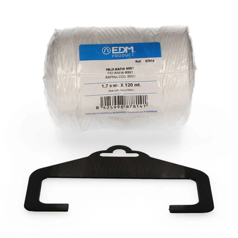 Fio Rafia 600/1 Bobina 220gm/120mts Branco.