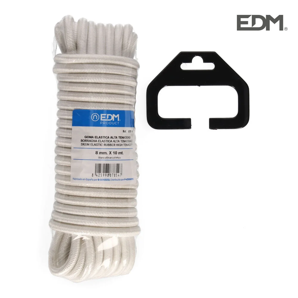 Rolo 10m .Borracha Elastica Alta Tenacidade Branc.