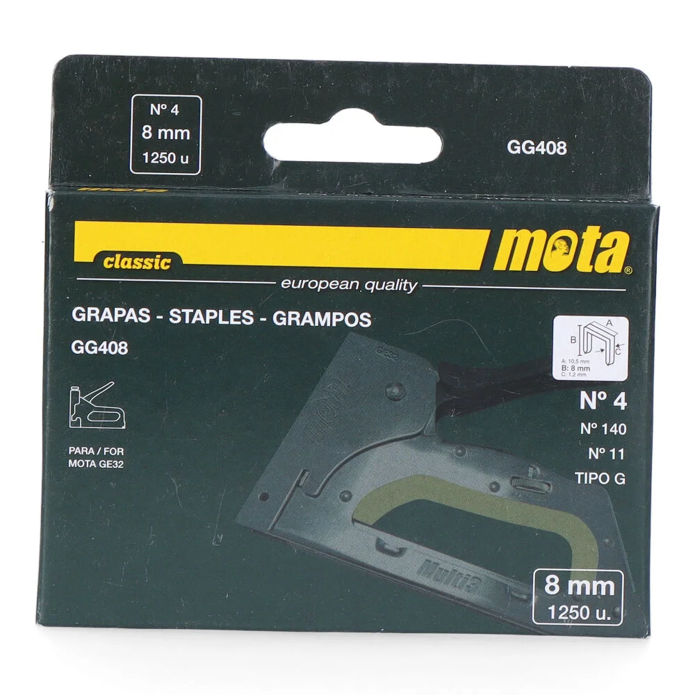 Grampos Número 4 de 8mm 1000 Uni Gg408 Mota