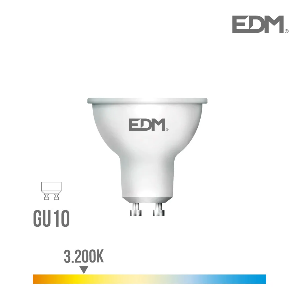 Lâmpada Dicroica LED Gu10 7w 550lm 3200k Quente