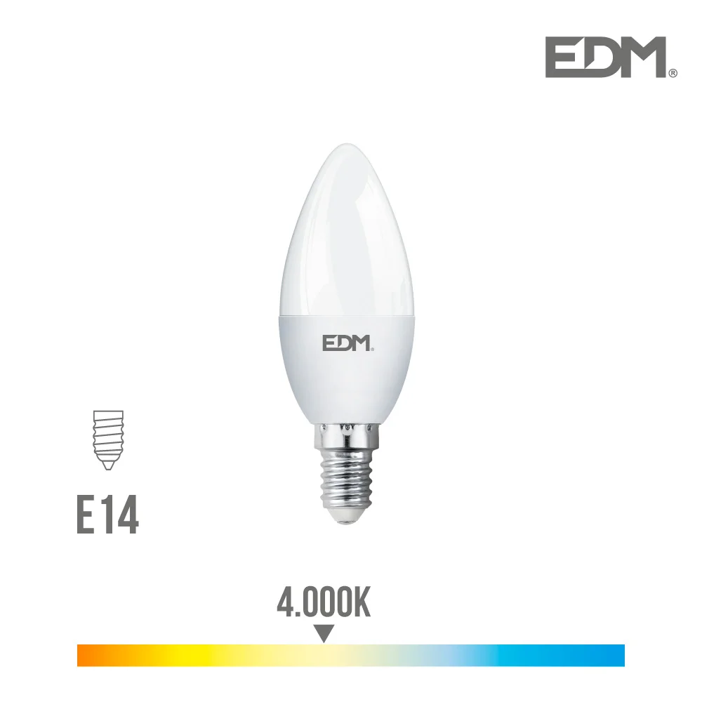 Lâmpada Vela LED E14 7w 600 Lm 4000k Luz Dia