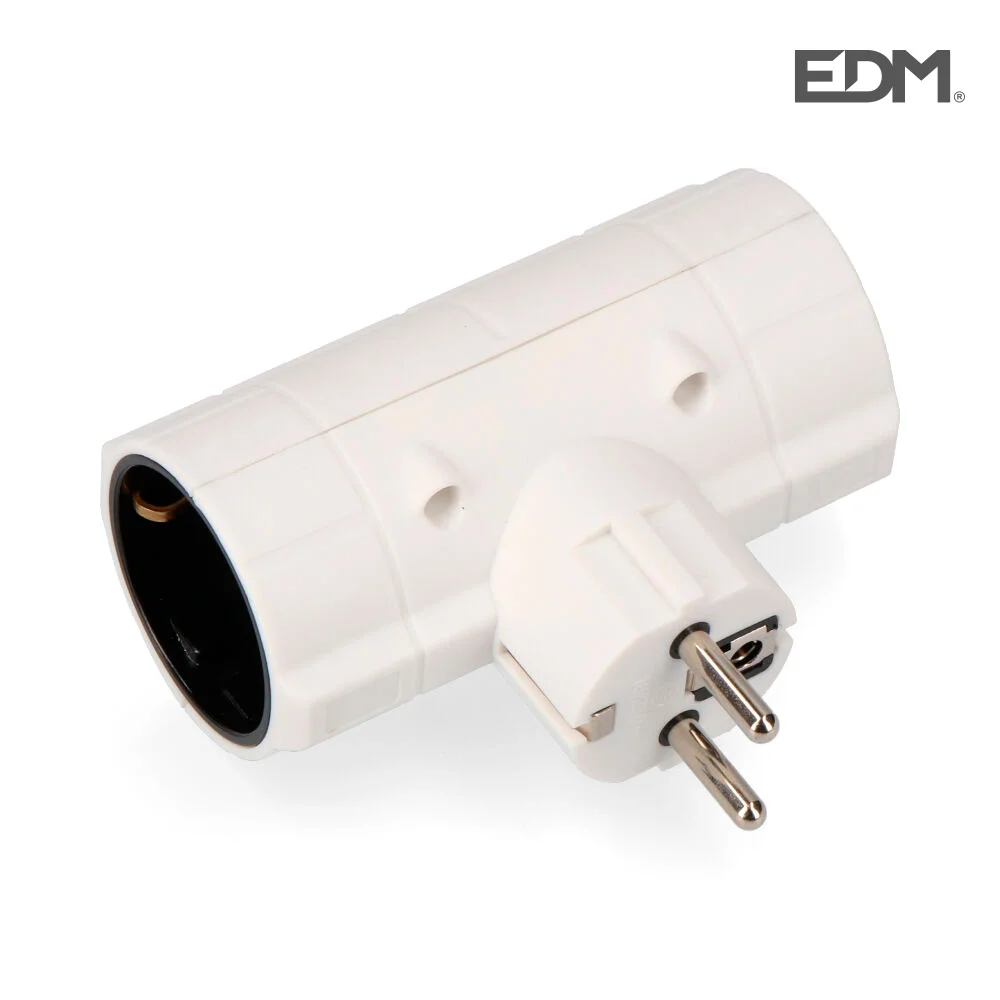 Ficha Dupla T/Tl 16a 250v Embalado Edm