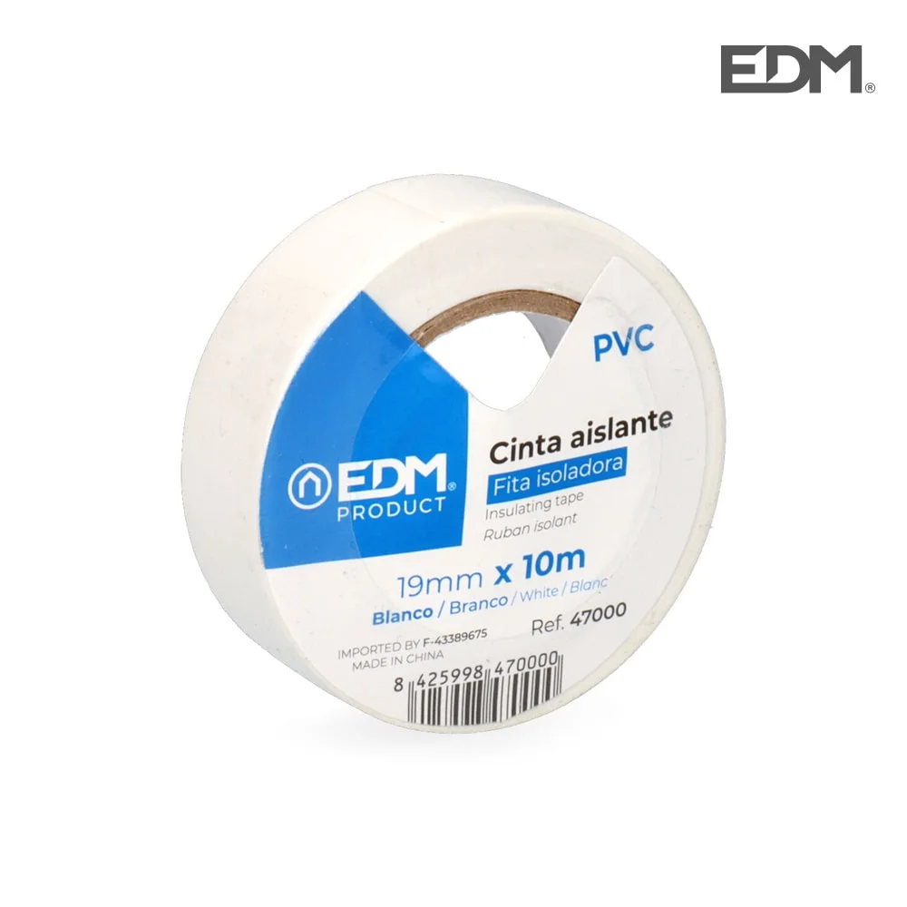 Fita Isoladora 10mx19mm Branca Edm Embalada