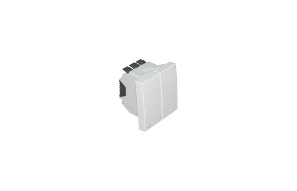 Botão Duplo de Persiana - 2 Mód Branco