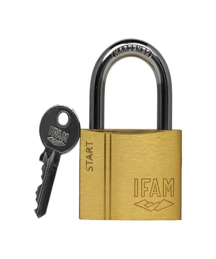 Cadeado com Chave Ifam Sr50 Latão Aço 1,38 X 4,77.