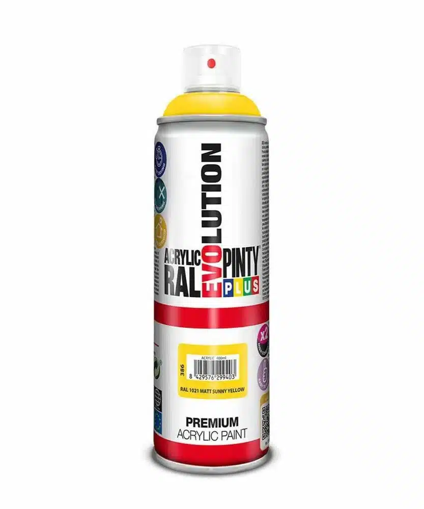 Tinta em Spray Pintyplus Evolution Ral 1021 Sunny.