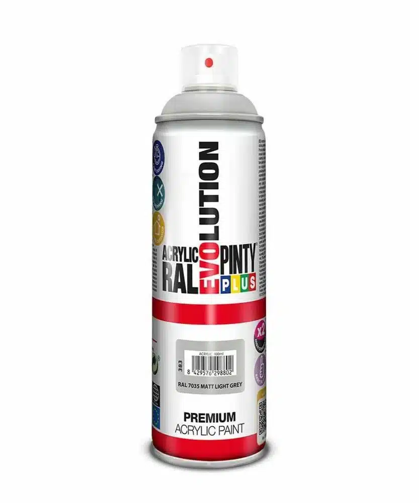 Tinta em Spray Pintyplus Evolution Ral 7035 Cinze.