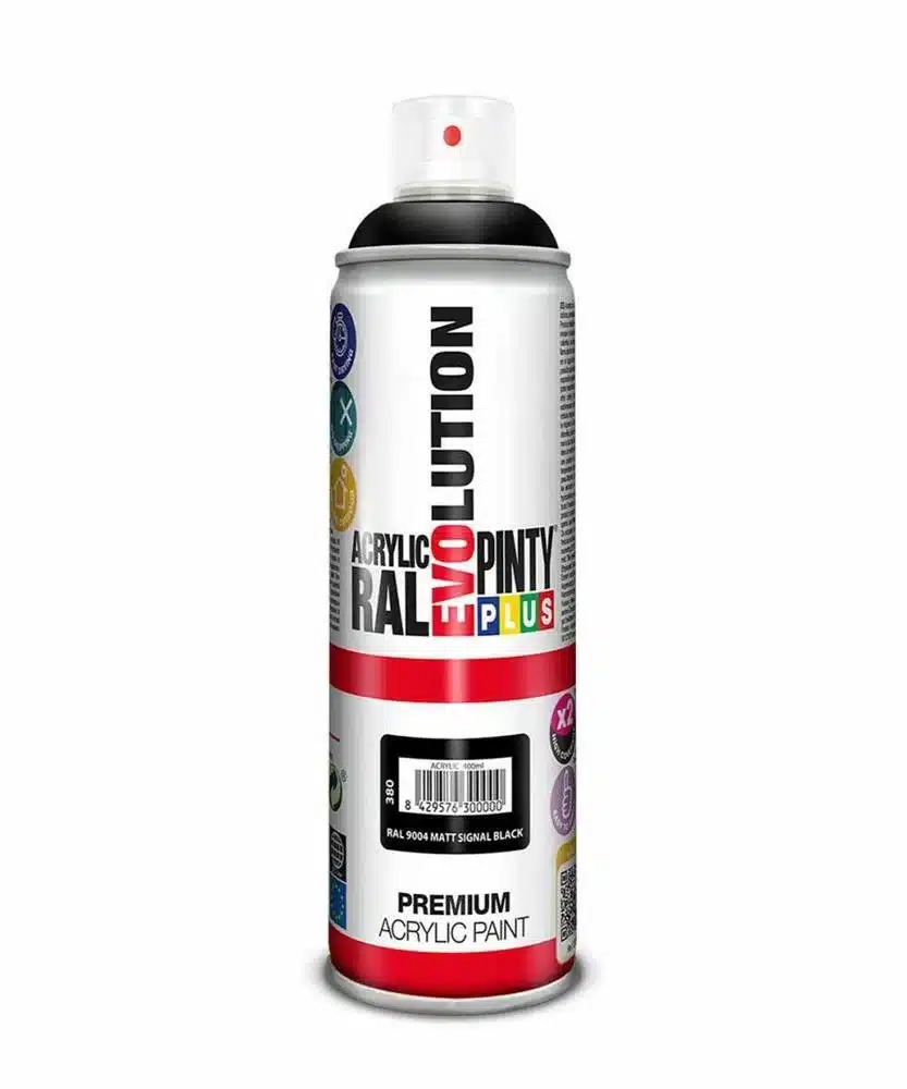 Tinta em Spray Pintyplus Evolution Ral 9004 Signa.