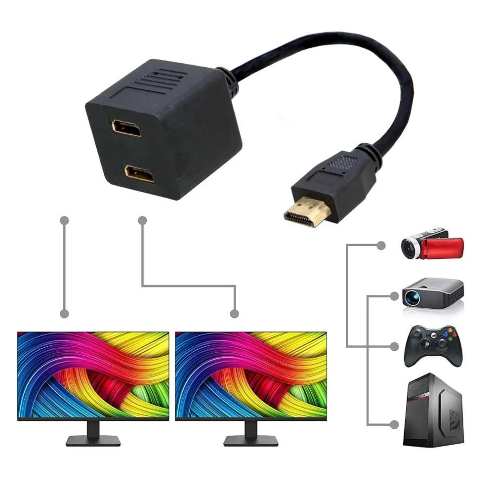 Techly 0.3m Hdmi - 2x Hdmi M/F Cabo Hdmi 0,3 M Hd.