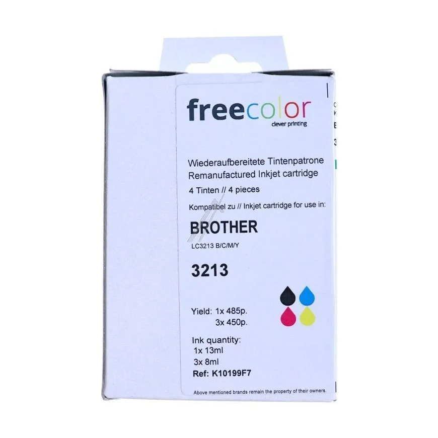 Freecolor Patrone Brother Lc3213 Multipack Bk/M/C.
