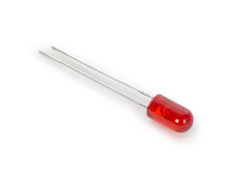 Lâmpada LED Padrão de 5 Mm Vermelha Difusa