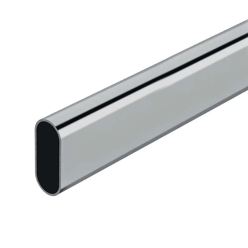 Varão Armário Oval Cromado 200cm Stor Planet