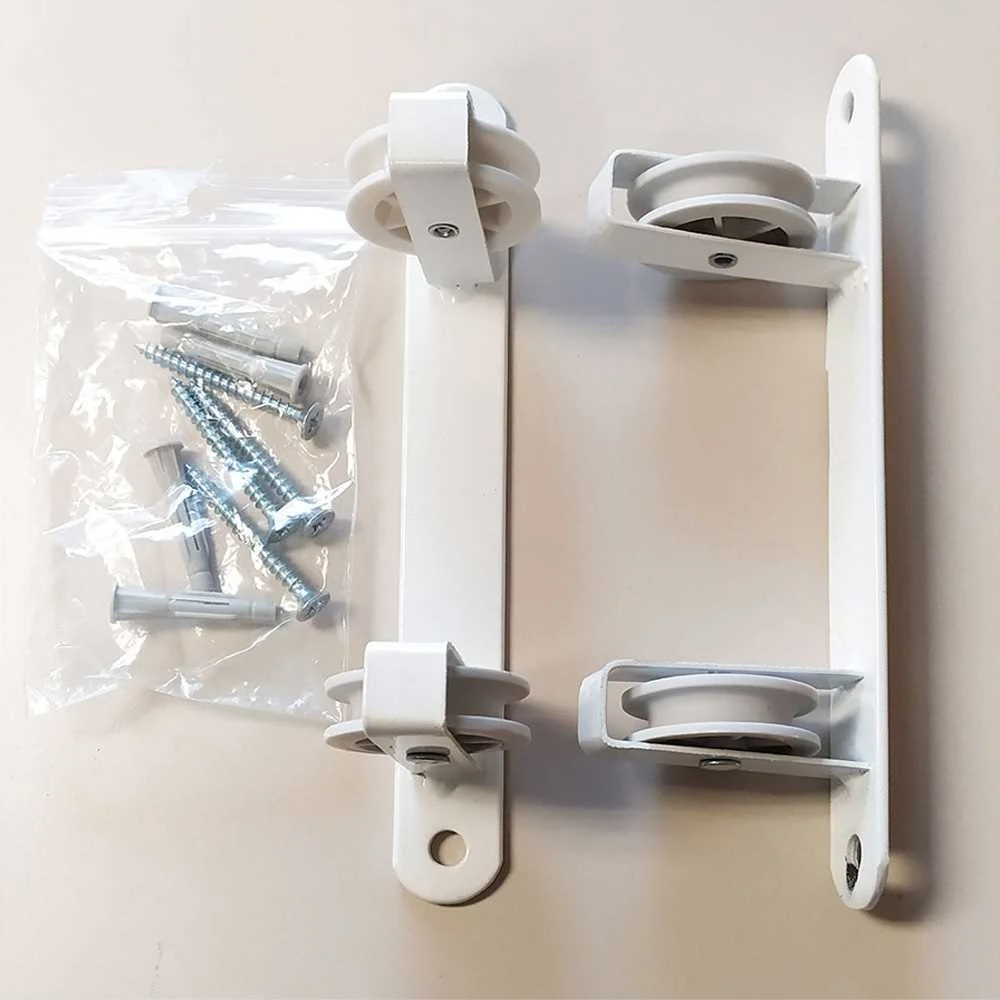 Estendal de Parede Basic C/2 Poleias Branco 25x5x.