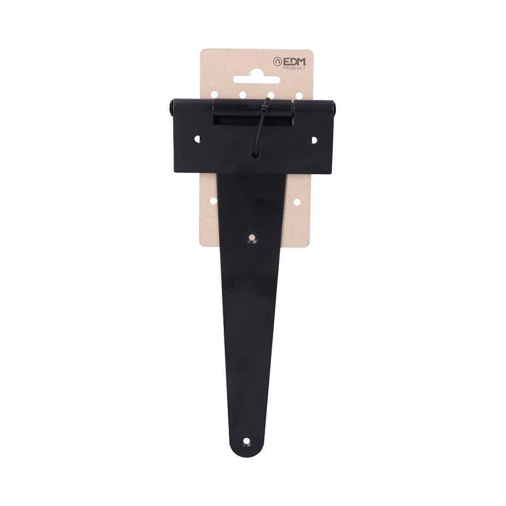Dobradiça T 300x110 Mm Hº Epóxi Preto em Cartão S.