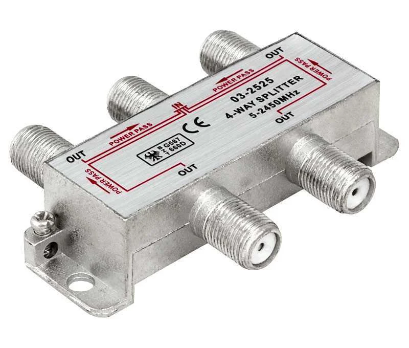 Divisor de Sinal (Splitter) 1 Entrada 4 Saídas