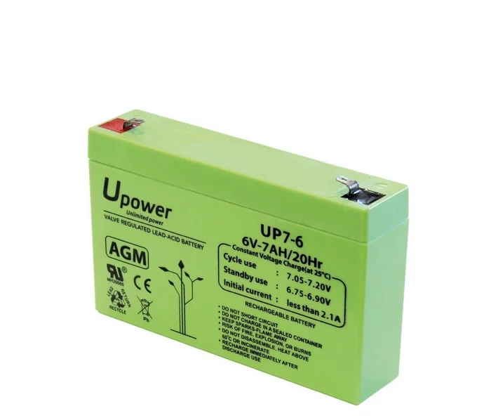 Bateria de Chumbo 6,0v/7,0ah (150,0x95,0x34,0mm)