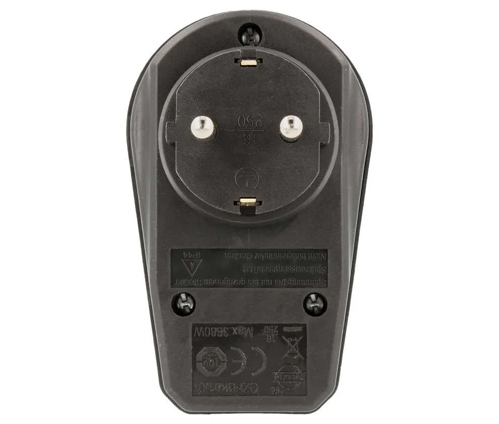 Adaptador Schuko 1e:1s com Interruptor para Exter.