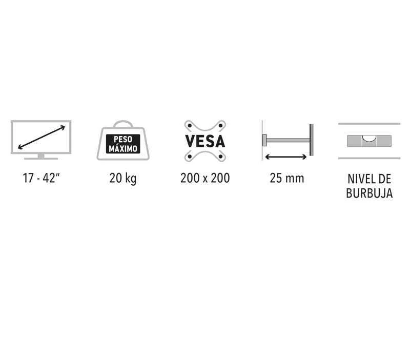 Suporte para Tv Led/Tft de 17" a 42
