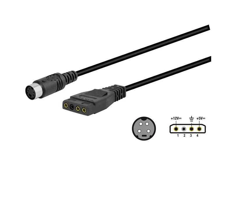 Ligação de Tomada Oca Macho de 5,5x2,1 Mm para Mi.