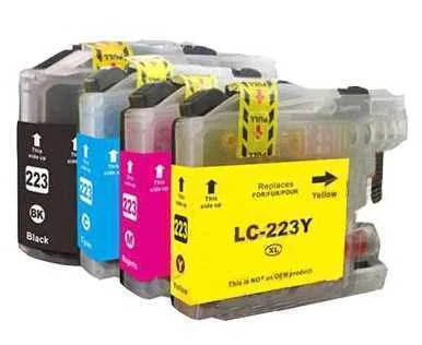 Conjunto 4 Tinteiros Compatíveis Brother Lc221 / .