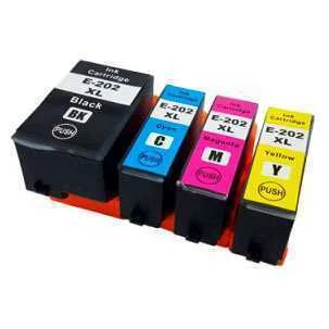 Conjunto 4 Tinteiros Epson 202 Xl Compatíveis