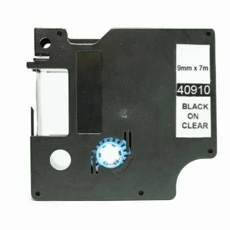 Fita Compatível Dymo D1 40910 - 9mm X 7 Metros Pr.