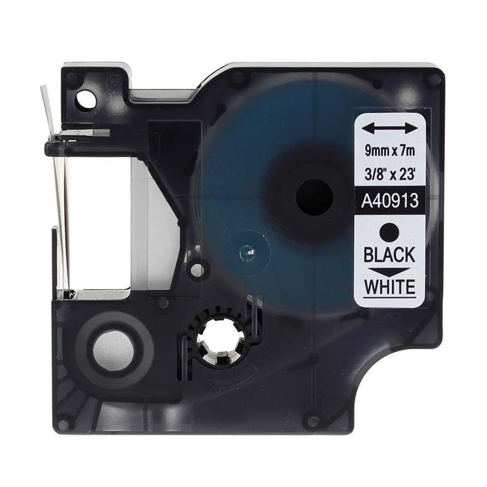Fita Compatível Dymo D1 40913 - 9mm X 7 Metros Pr.