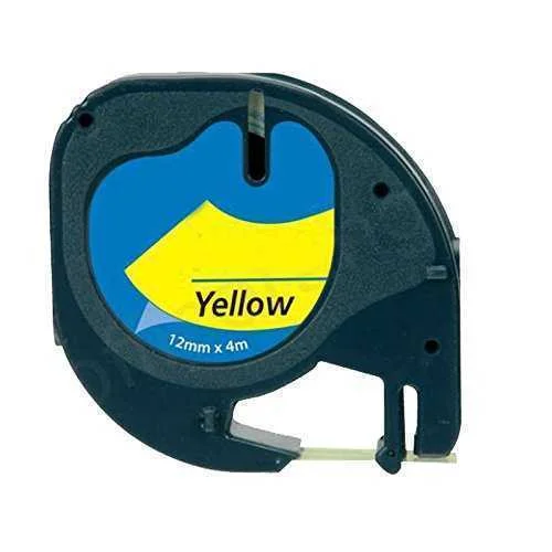 Fita Compatível Dymo Letratag 91202 - 12mm X 4 Me.