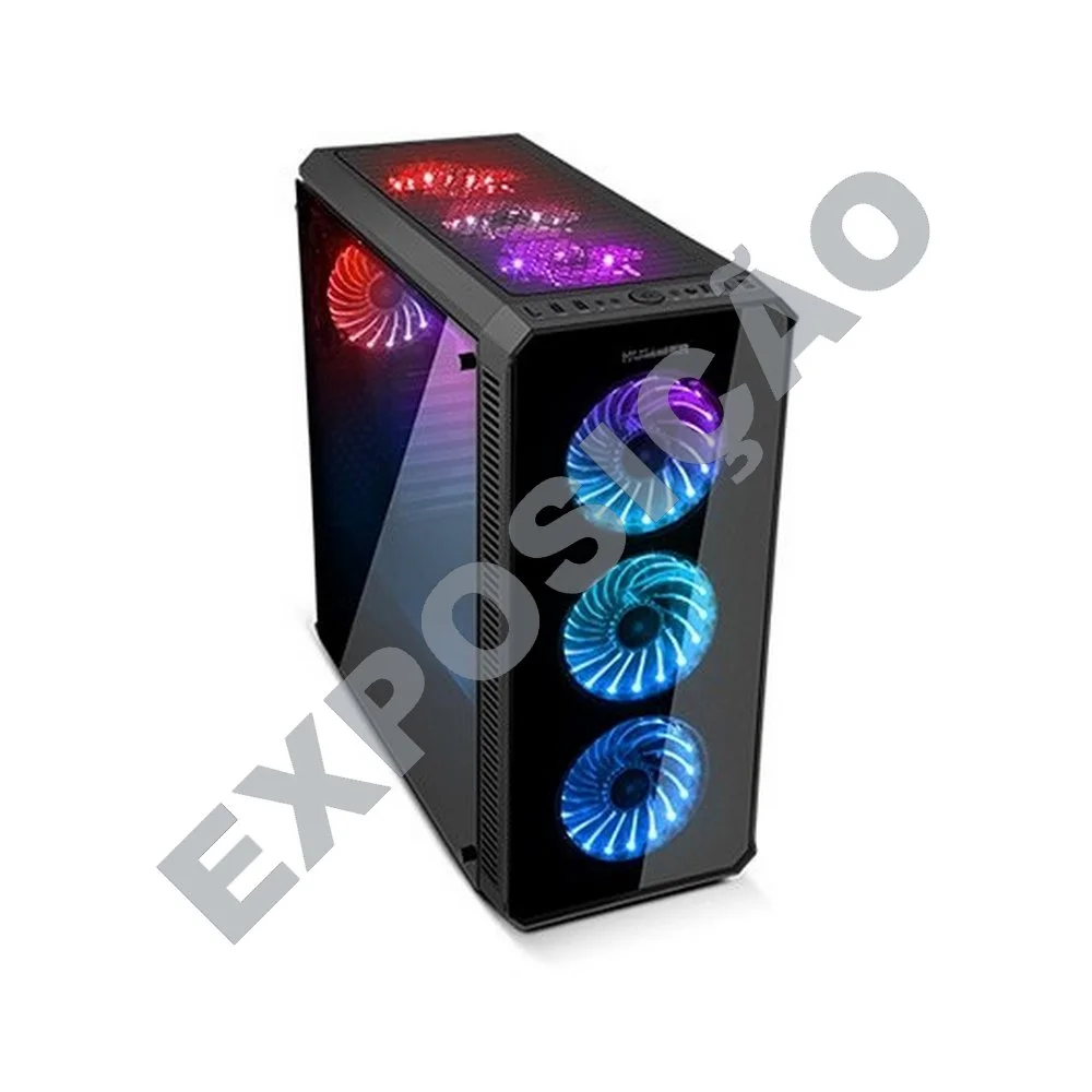 Caixa Semitorre Atx Nox Hummer Tgx RGB Exposição