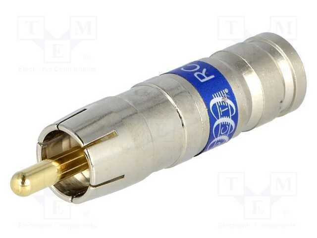 Ficha, Rca, Macho, Compressivo, Cabo: Rg6, 75o, 3.