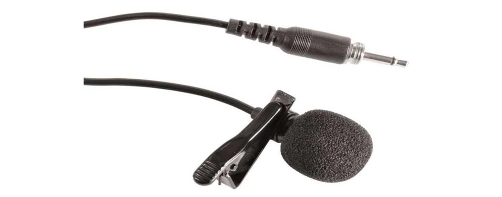 Microfone Lavalier Tie-Clip para Sistemas Sem Fios