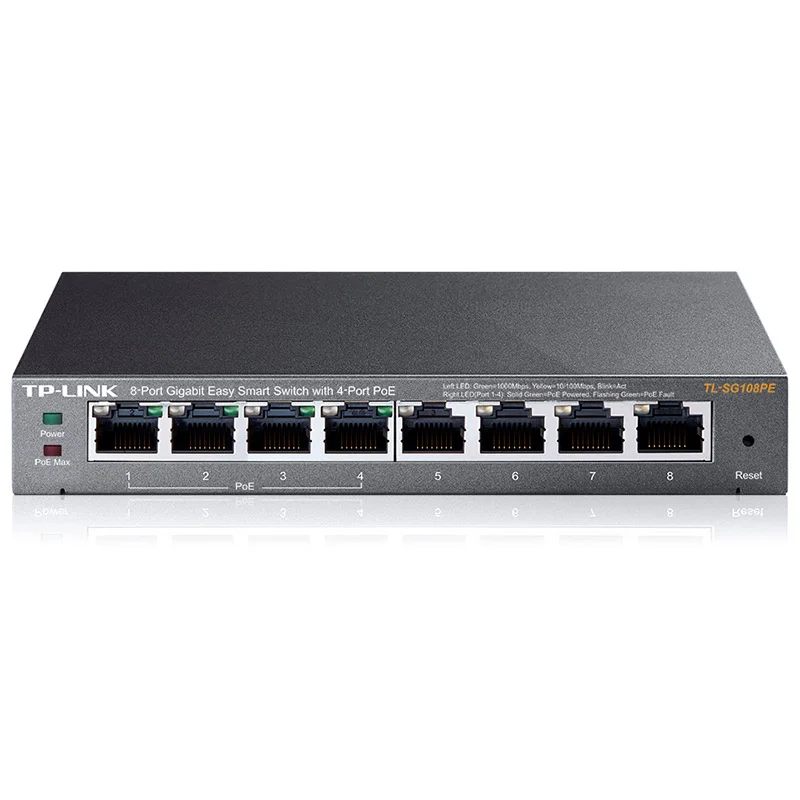 Switch Tp-Link Tl-Sg108pe 8 Portas Gigabit Smart .