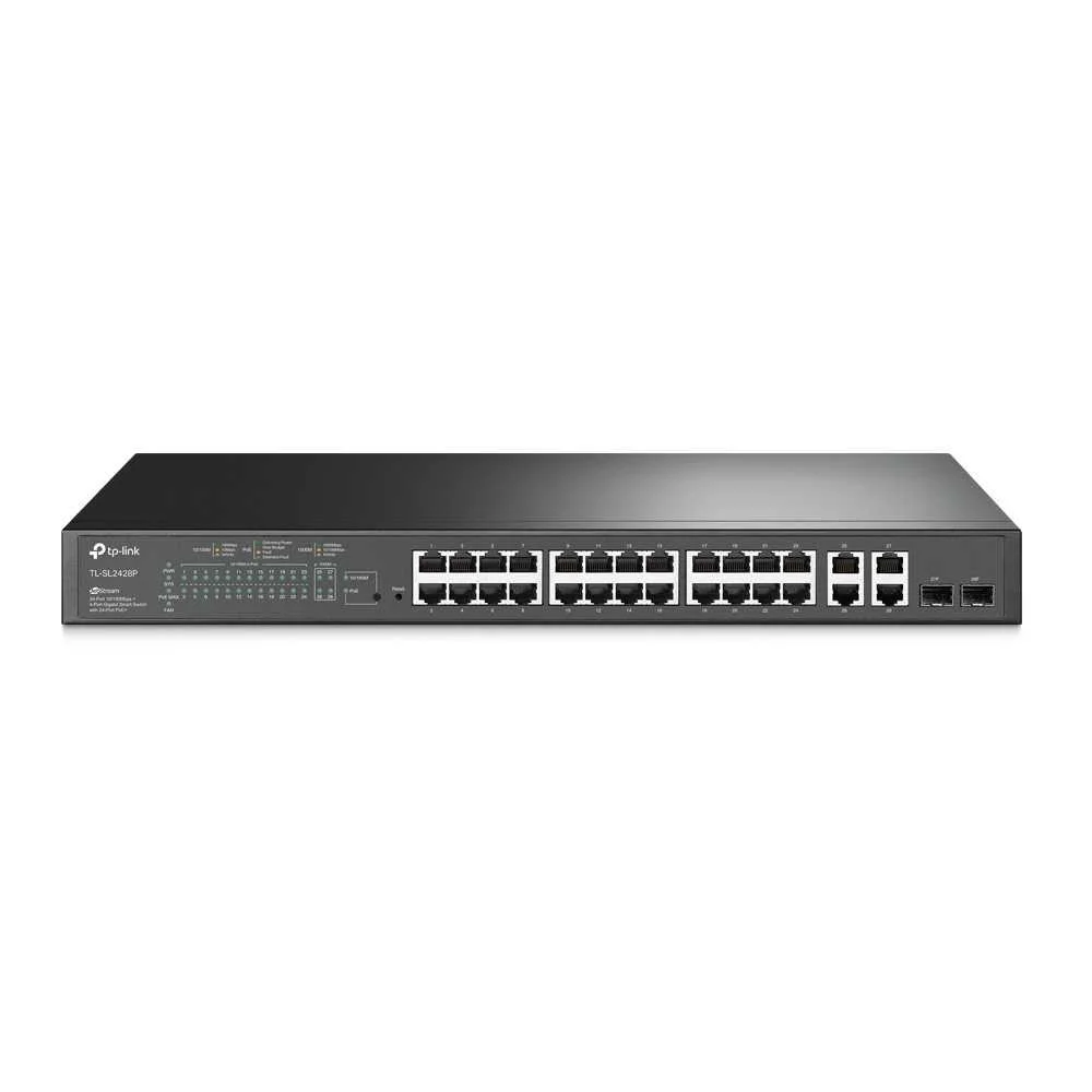 Switch Tp-Link Tl-Sl2428p Jetstream 24 Portas 10/.
