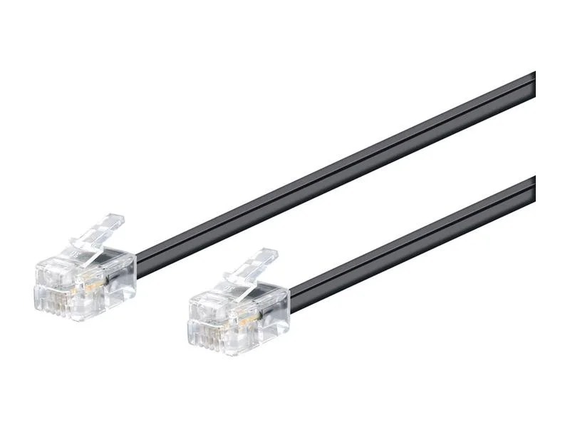 Rj11 6v/4c Macho - Conexão Modular Macho. Preto