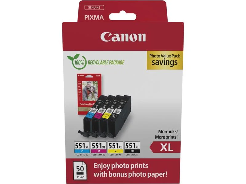Cartucho de Impressora Canon Cli-551xl Multipack