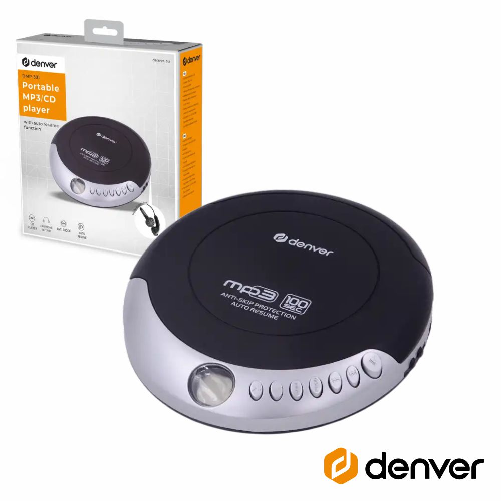 Leitor CD Portátil DISCMAN CD/MP3 DENVER
