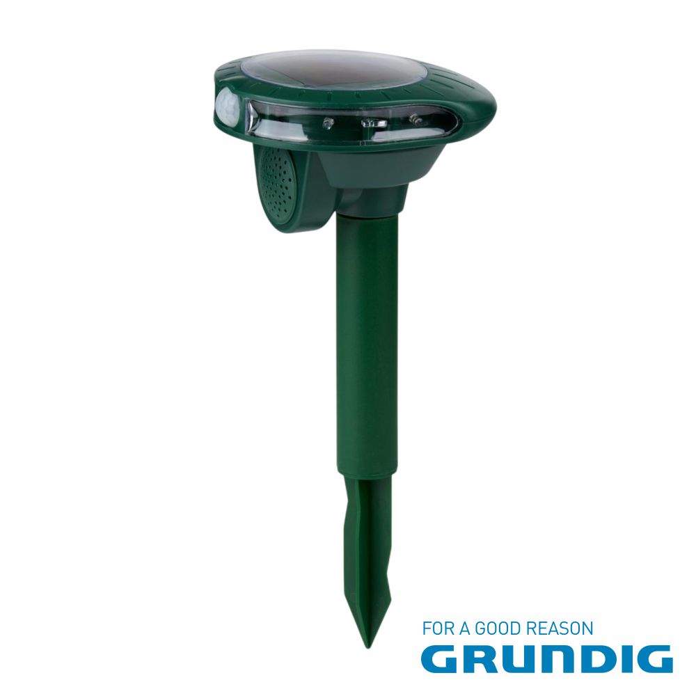GRD616 Repelente de animais ultrassonico c/ Ssensor de movimento 8m Grundig