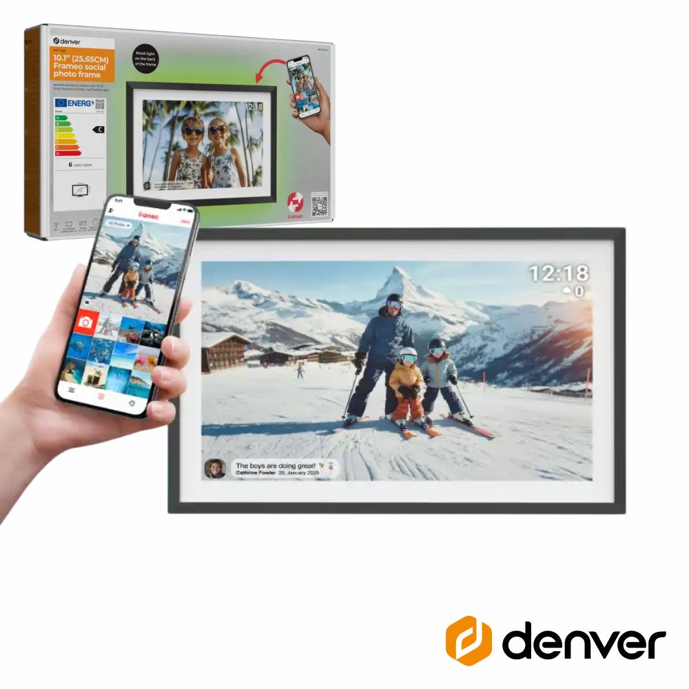Moldura Digital FRAMEO 10.1" Preto DENVER