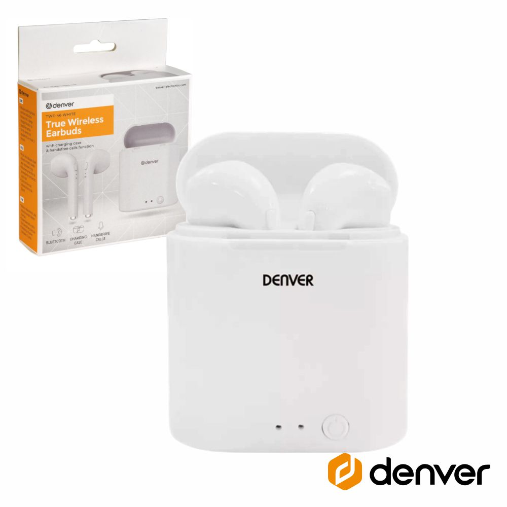 Auriculares Bluetooth V5.0 C/ Mic E Dock Carregamento DENVER
