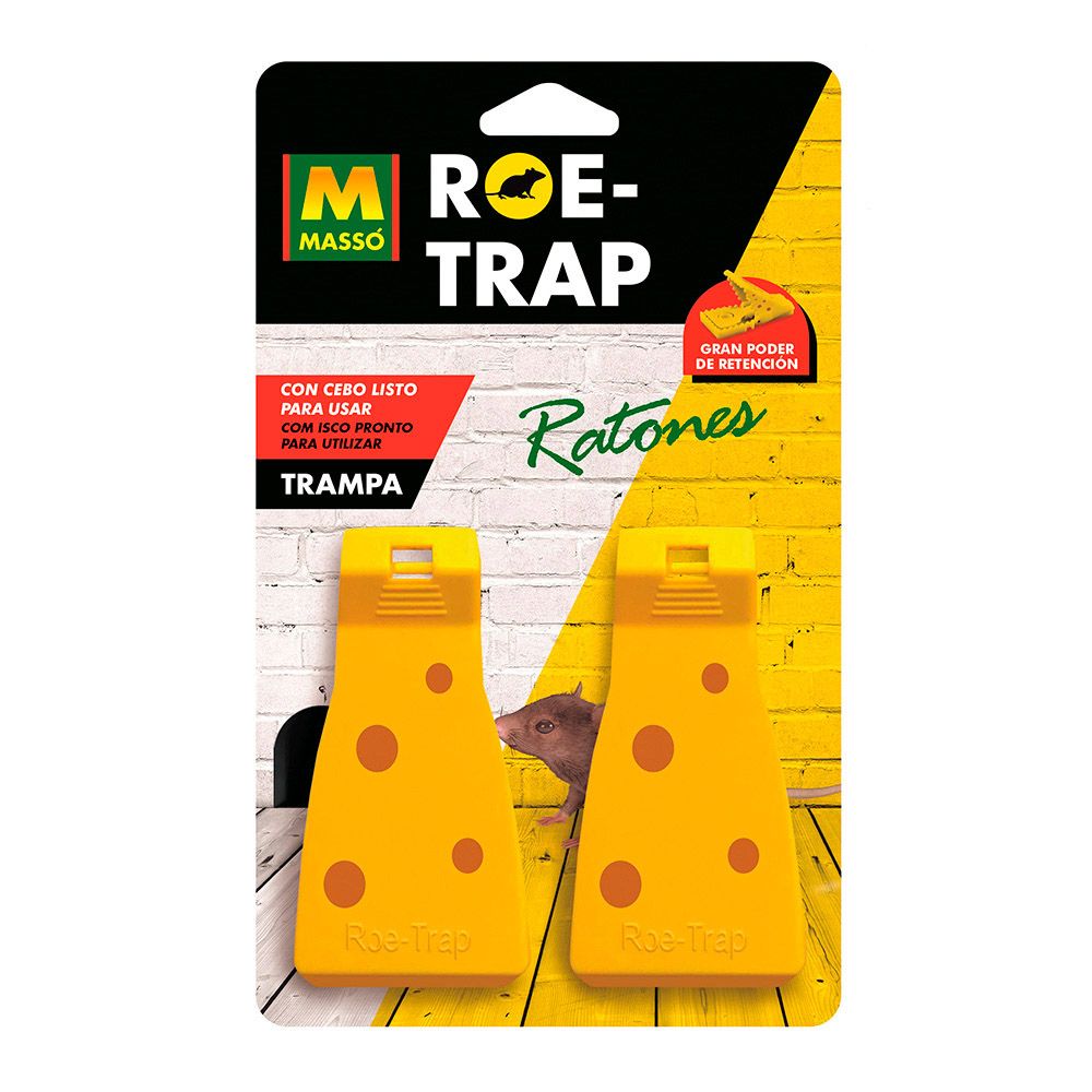 RATOEIRA COM ISCA, TIPO ARMADILHA PARA CORÇAS, 2 uds